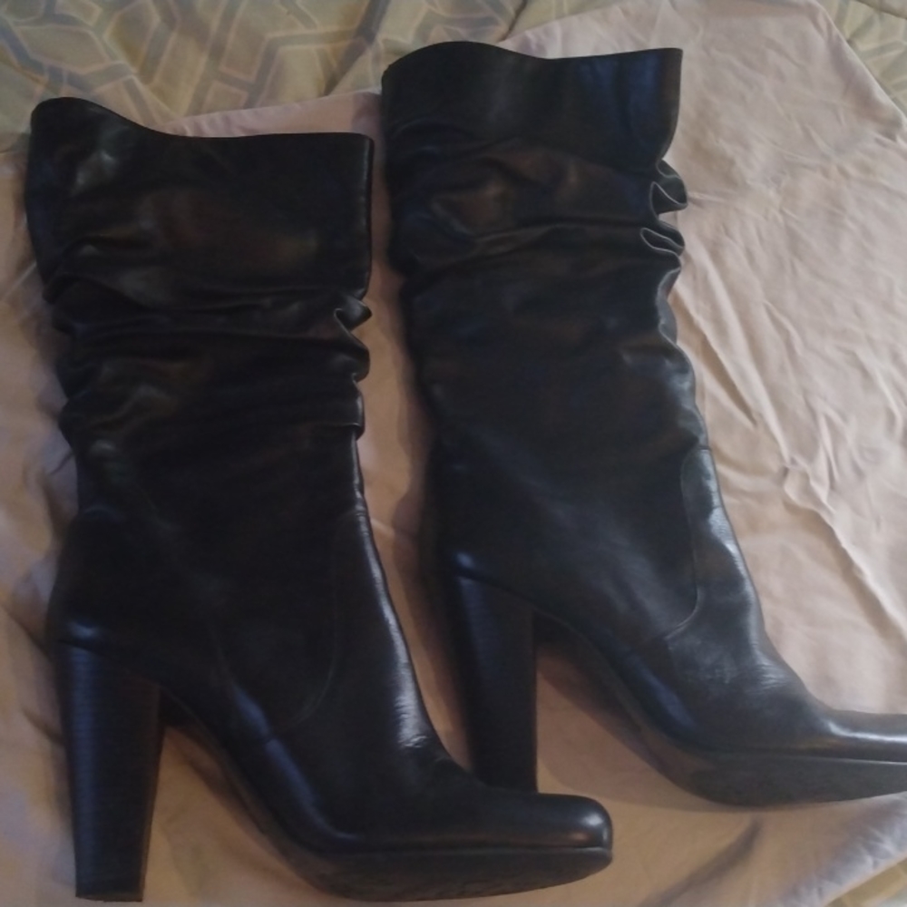 BCB girl black leather boots